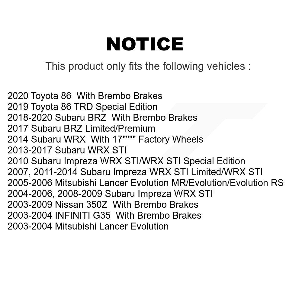 Semi-Metallic Disc Brake Pads Rear SIM-961 For Subaru Impreza Nissan 350Z G35 86