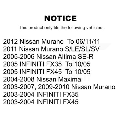 Semi-Metallic Disc Brake Pads Front SIM-969 For Nissan Murano Altima Maxima FX35