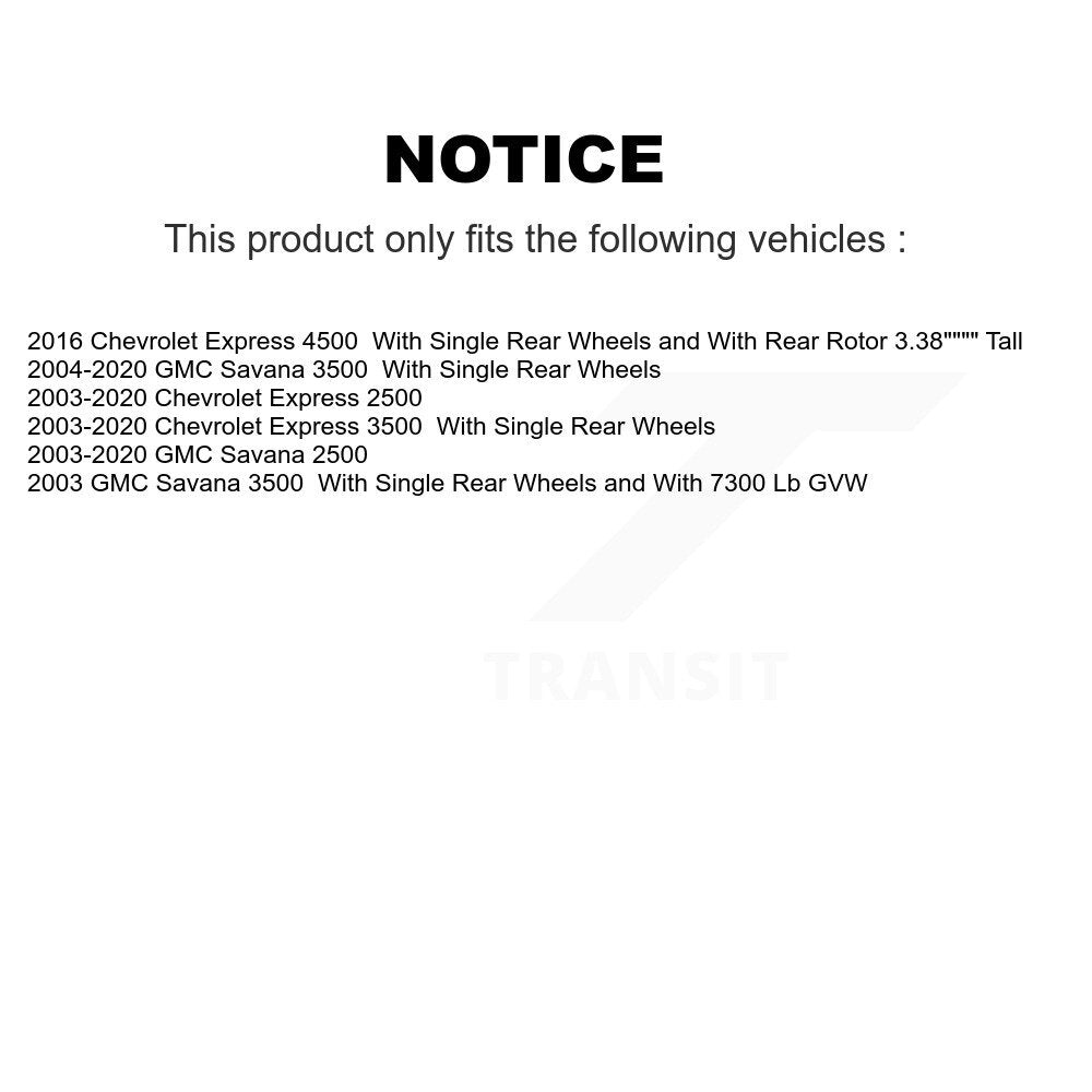 Semi-Metallic Disc Brake Pads Rear SIM-974 For GMC Chevrolet Savana 2500 Express