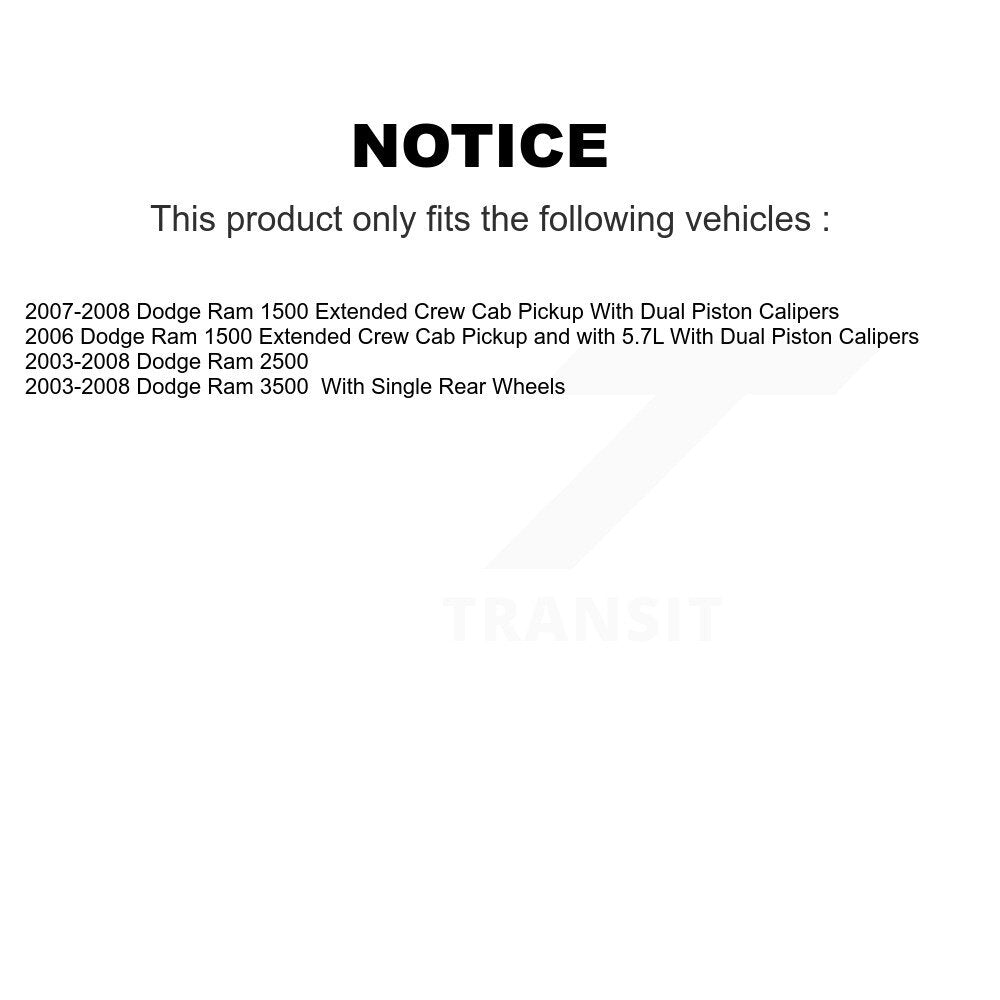 Disc Brake Caliper Rear Left SLC-18B4895 For Dodge Ram 1500 3500 2500