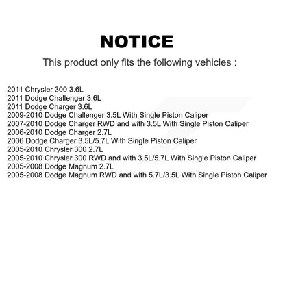 Brake Caliper Front Left SLC-18B4969 For Dodge Chrysler 300 Charger Challenger