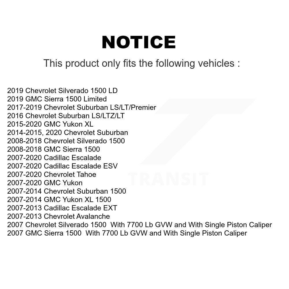 Brake Caliper Rear Right SLC-18B5031 For Chevrolet GMC Sierra 1500 Silverado XL