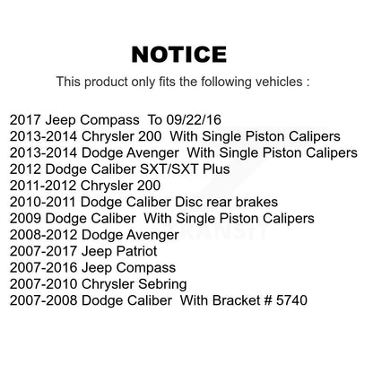 Brake Caliper Front Left SLC-18B5032 For Jeep Patriot Dodge Chrysler Compass 200