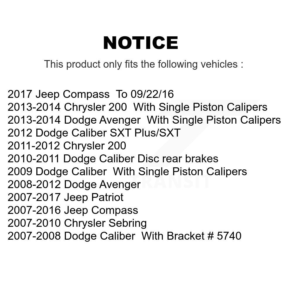 Brake Caliper Front Right SLC-18B5033 For Jeep Patriot Dodge Chrysler Compass