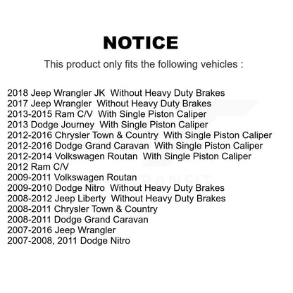 Brake Caliper Front SLC-18B5044 For Dodge Grand Caravan Jeep Wrangler Chrysler &