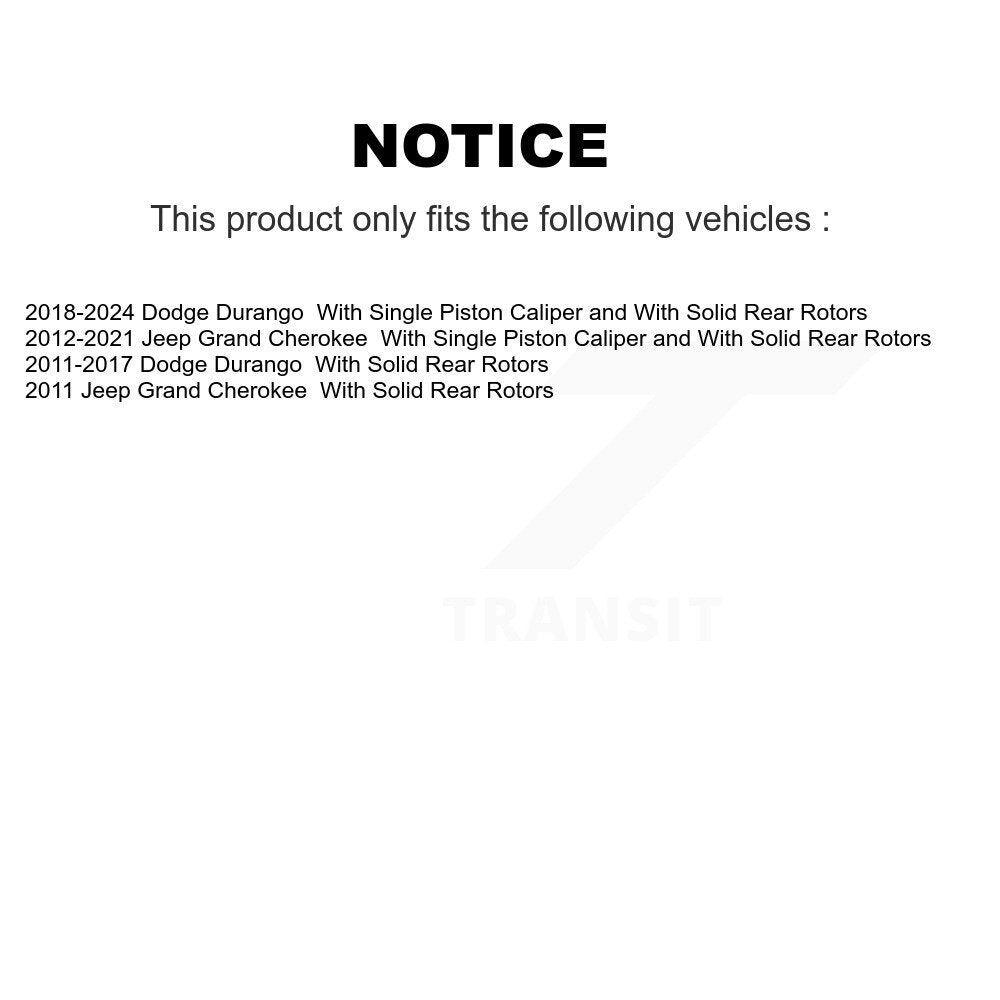 Disc Brake Caliper Rear Right SLC-18B5301 For Jeep Grand Cherokee Dodge Durango