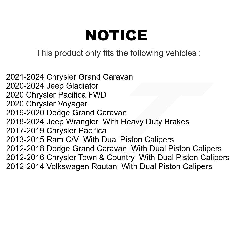 Brake Caliper Front SLC-18B5402 For Grand Caravan Dodge Jeep Wrangler Chrysler &