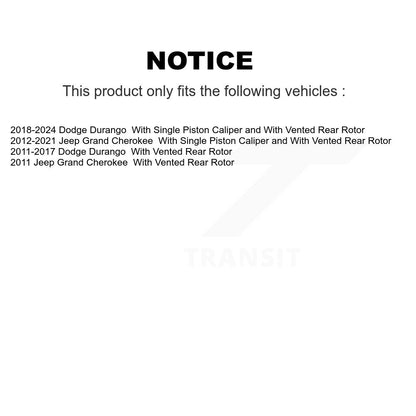 Disc Brake Caliper Rear Left SLC-18B5420 For Jeep Grand Cherokee Dodge Durango