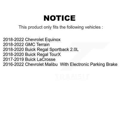 Brake Caliper Rear SLC-18B5545 For Chevrolet Equinox GMC Terrain Malibu Buick