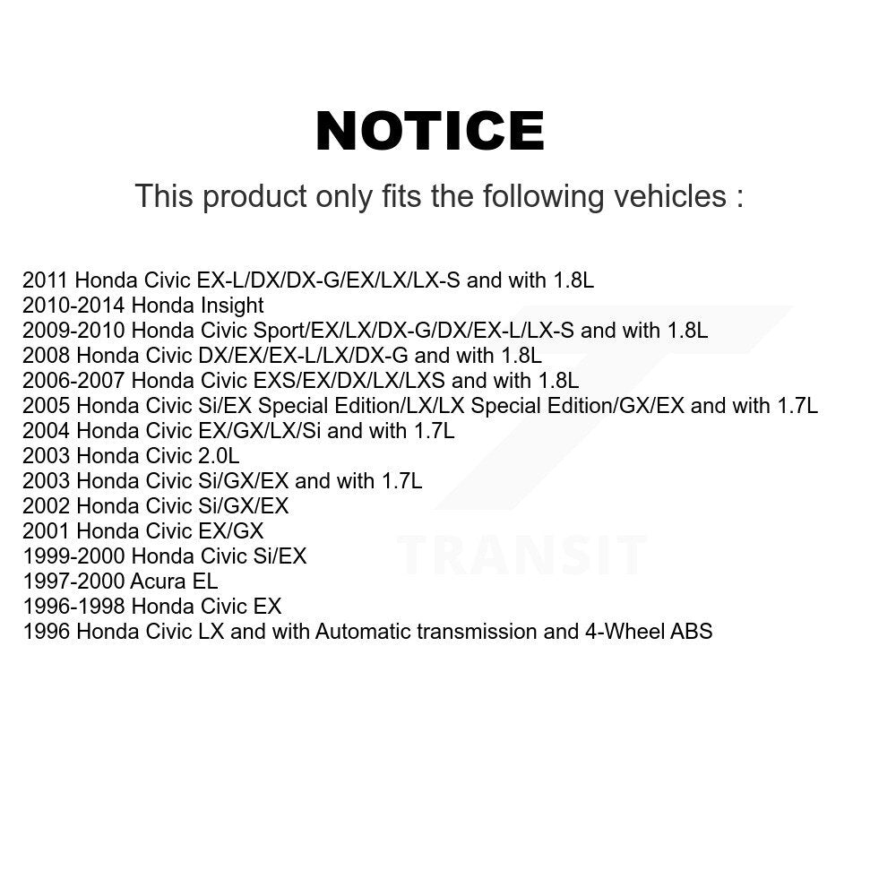 Disc Brake Caliper Front SLC-19B1832 For Honda Civic Acura EL Insight
