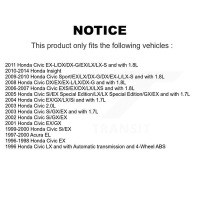 Disc Brake Caliper Front SLC-19B1832 For Honda Civic Acura EL Insight