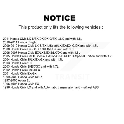 Disc Brake Caliper Front SLC-19B1833 For Honda Civic Acura EL Insight