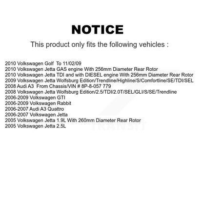 Brake Caliper Rear Left SLC-19B2976 For Volkswagen Jetta Rabbit Golf GTI Audi A3