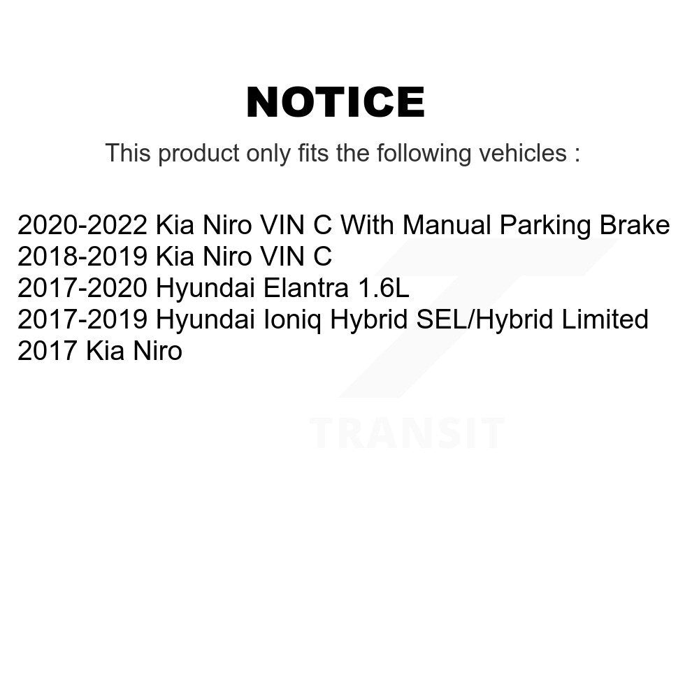 Disc Brake Caliper Rear Right SLC-19B7418 For Hyundai Elantra Kia Niro Ioniq
