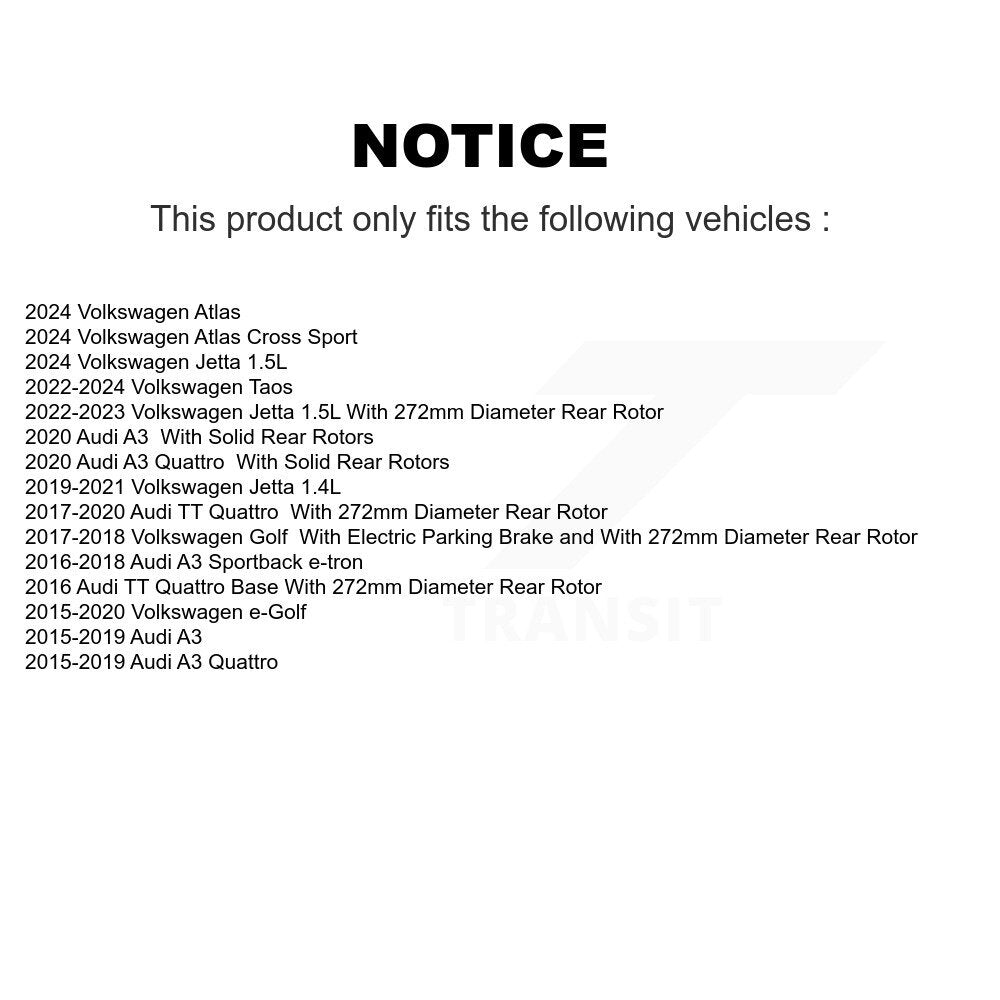Brake Caliper Rear Left SLC-SCB7931 For Volkswagen Jetta Taos Golf Audi A3 Atlas