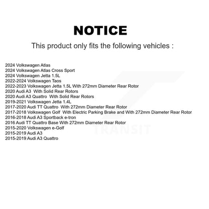 Brake Caliper Rear Left SLC-SCB7931 For Volkswagen Jetta Taos Golf Audi A3 Atlas