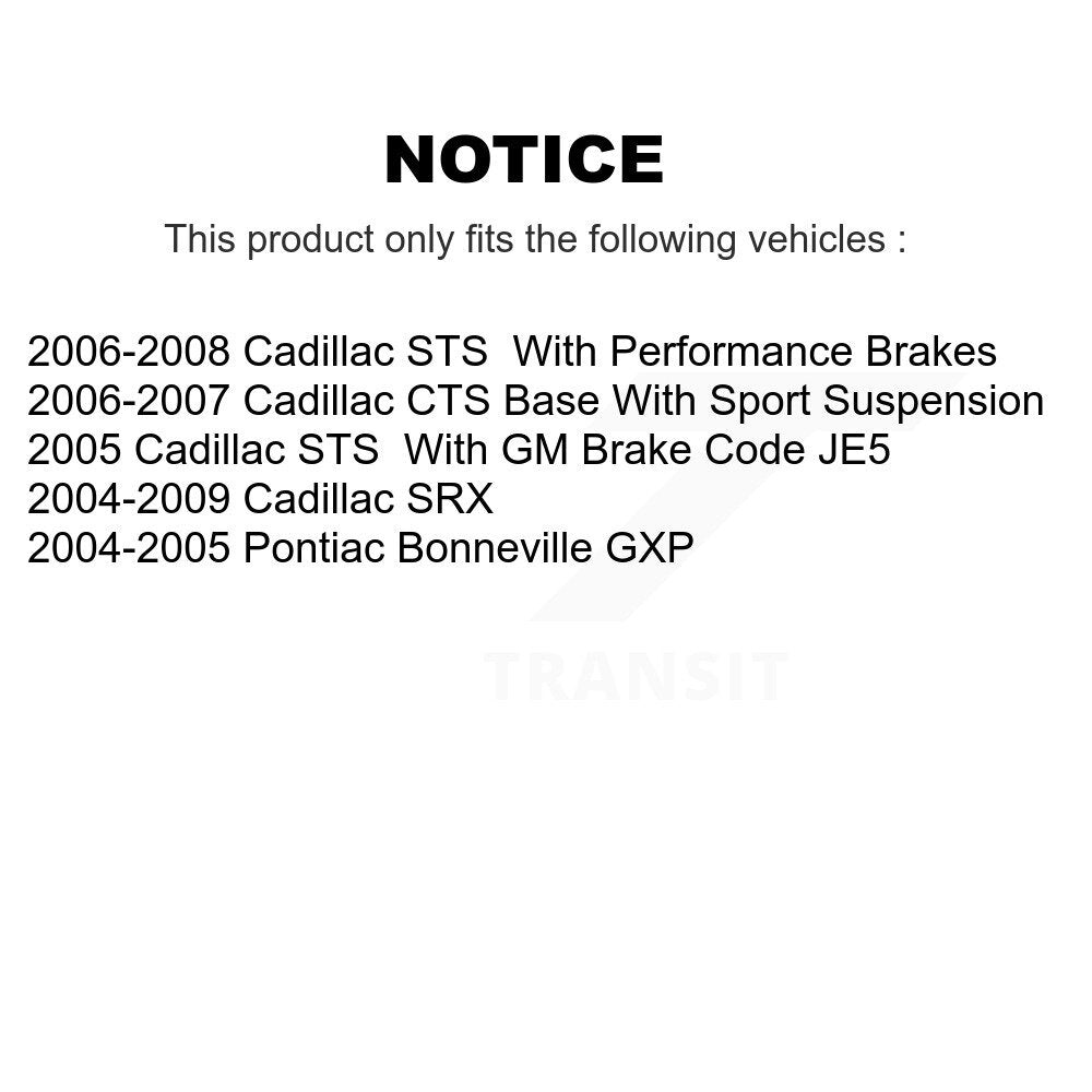 Ceramic Disc Brake Pads Front TEC-1019 For Cadillac CTS SRX STS Pontiac