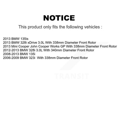 Ceramic Disc Brake Pads Front TEC-1371 For Mini Cooper BMW 135i 328i 135is