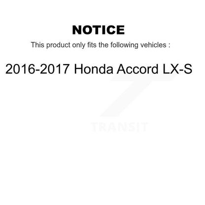 Ceramic Disc Brake Pads Front TEC-1860 For 2016-2017 Honda Accord LX-S