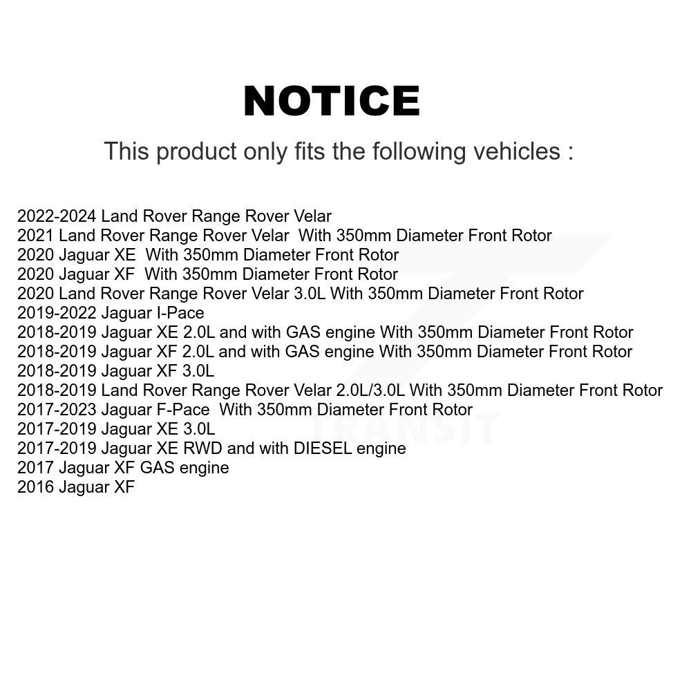 Ceramic Disc Brake Pads Front TEC-1861 For Jaguar F-Pace Land Rover Range Velar