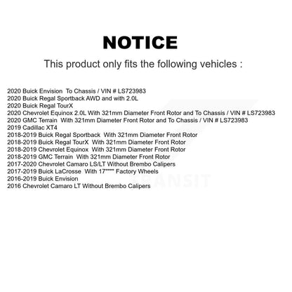 Ceramic Disc Brake Pads Front TEC-1886 For Chevrolet Equinox GMC Terrain Buick