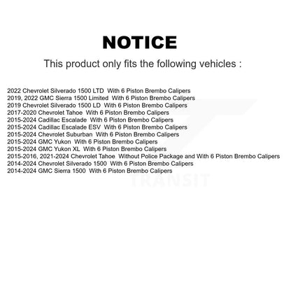 Ceramic Disc Brake Pads Front TEC-1910 For GMC Chevrolet Sierra 1500 Silverado