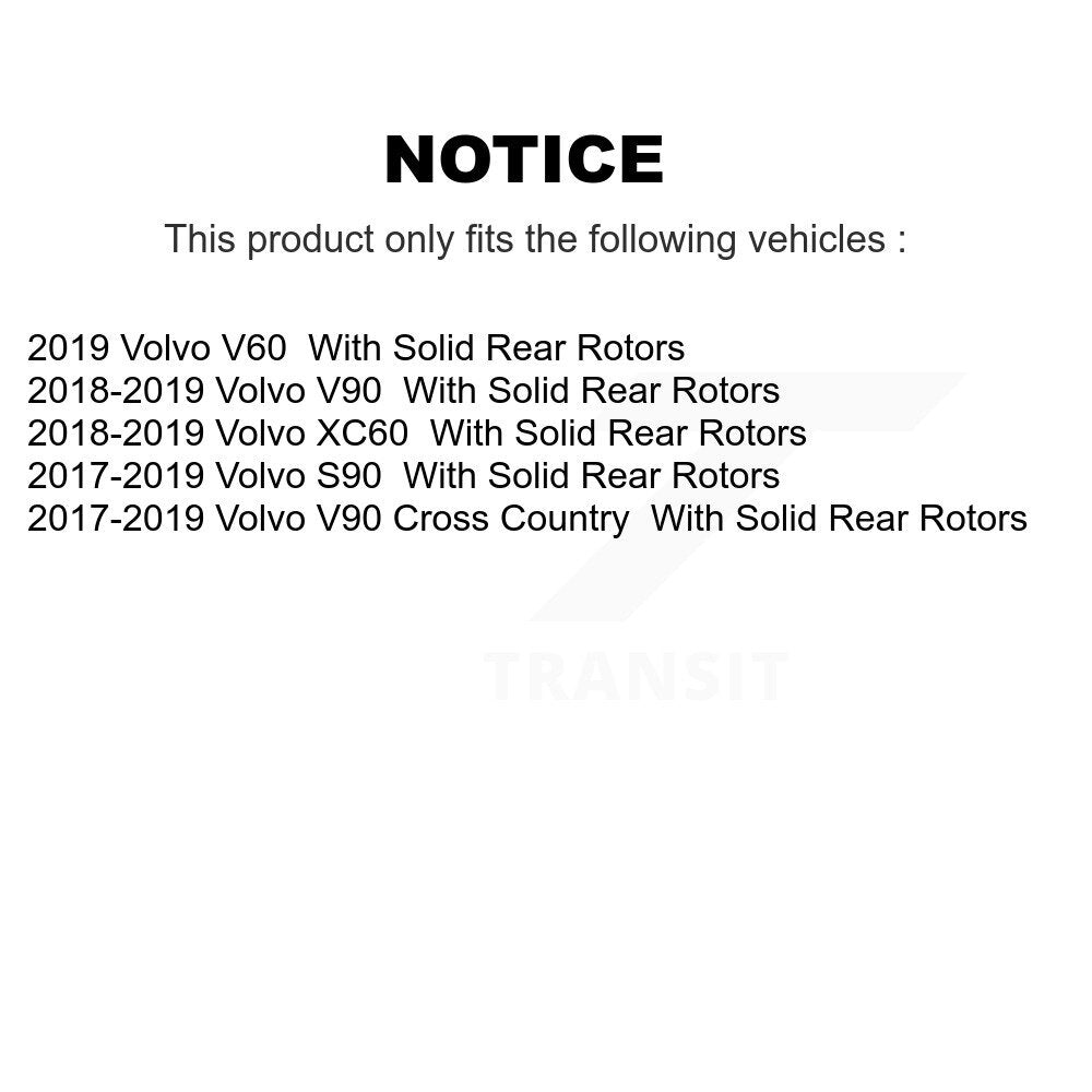 Ceramic Disc Brake Pads Rear TEC-1938 For Volvo XC60 V90 Cross Country S90 V60