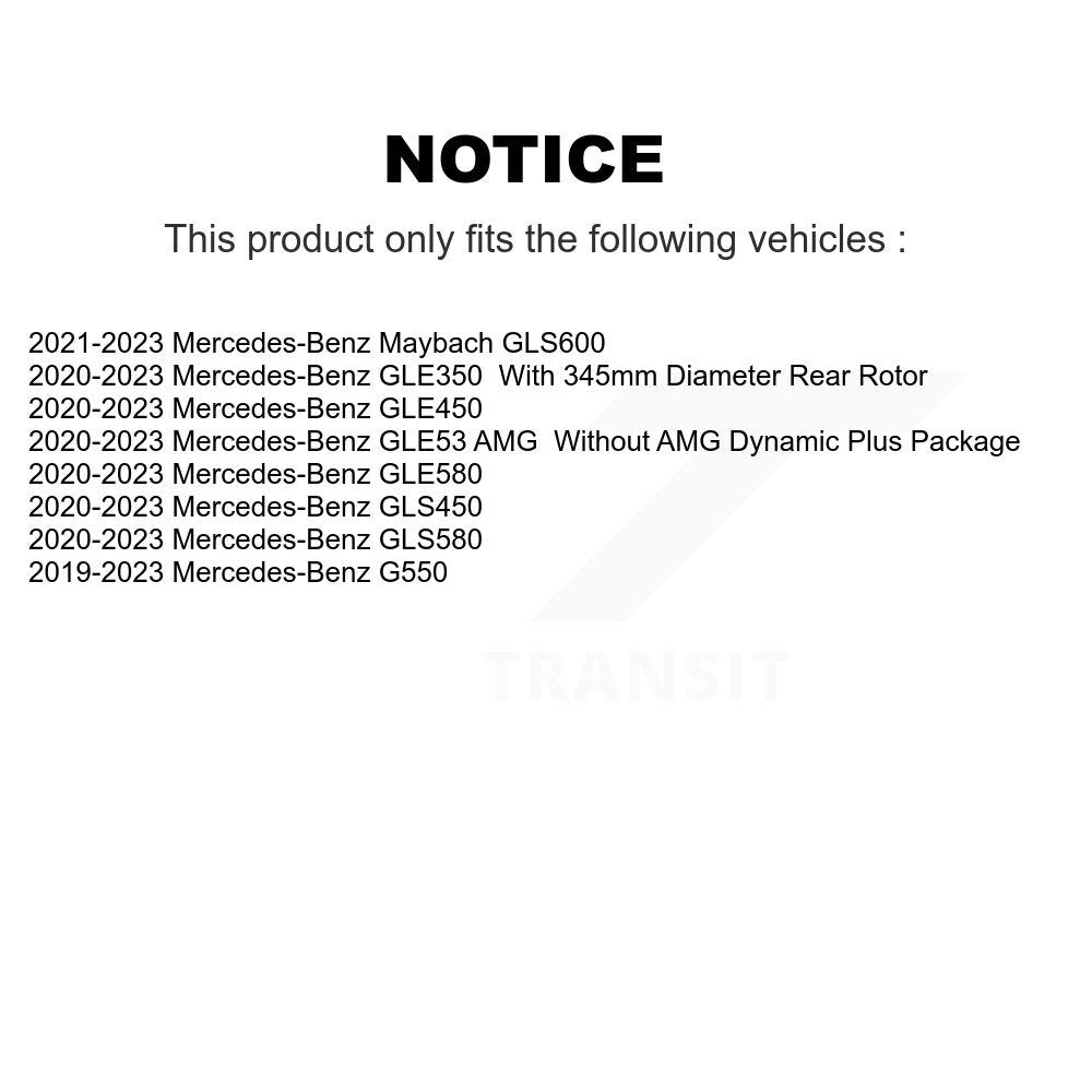 Ceramic Disc Brake Pads Rear TEC-2210 For Mercedes-Benz GLE450 GLE350 GLS450 AMG
