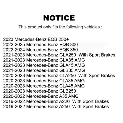Ceramic Disc Brake Pads Rear TEC-2271 For Mercedes-Benz GLB250 GLA250 A220 A250