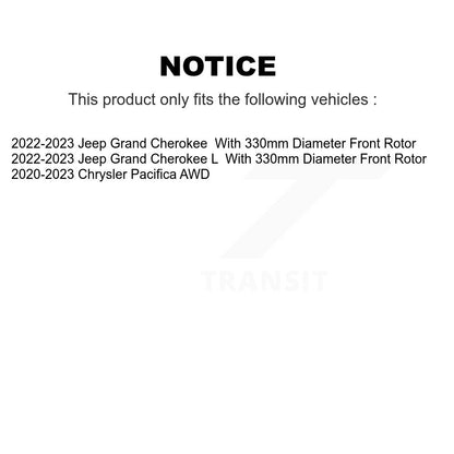 Ceramic Disc Brake Pads Front TEC-2402 For Chrysler Pacifica Jeep Grand Cherokee