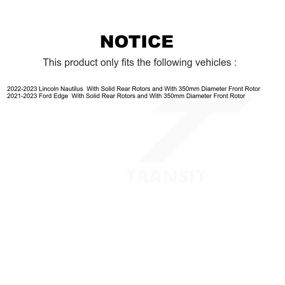 Ceramic Disc Brake Pads Front TEC-2427 For Ford Edge Lincoln Nautilus