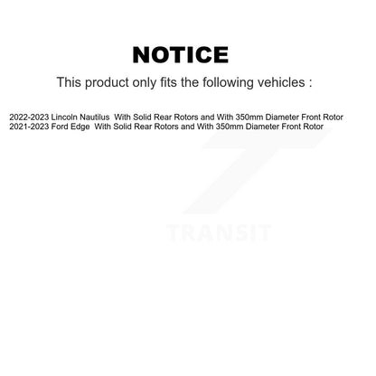 Ceramic Disc Brake Pads Front TEC-2427 For Ford Edge Lincoln Nautilus