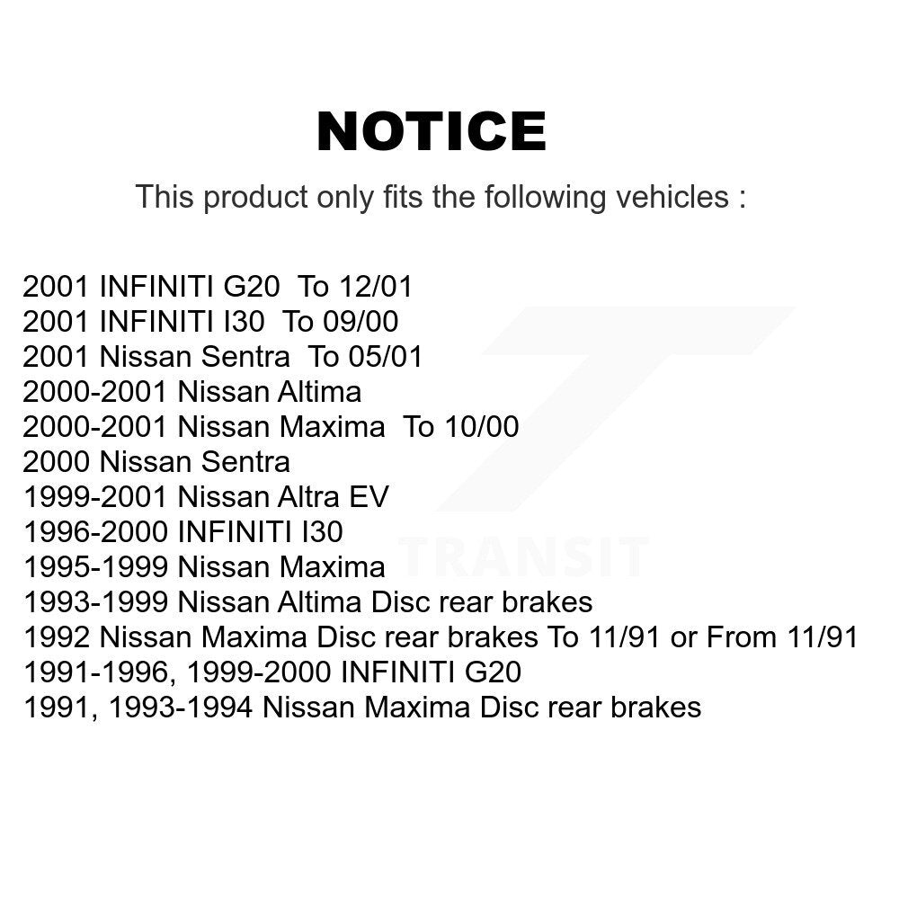 Ceramic Disc Brake Pads Rear TEC-595 For Nissan Maxima Altima Sentra INFINITI EV