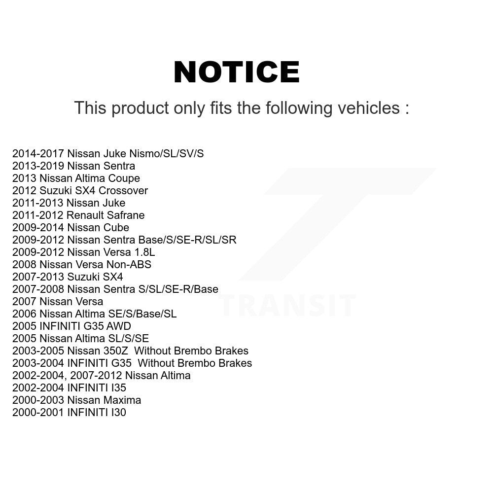 Ceramic Disc Brake Pads Front TEC-815 For Nissan Sentra Altima Versa Juke Suzuki