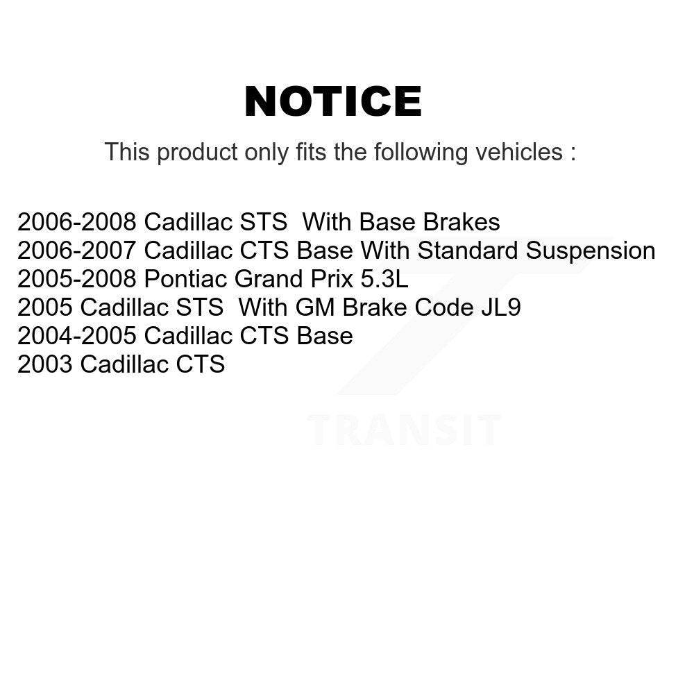 Ceramic Disc Brake Pads Front TEC-921 For Pontiac Grand Prix Cadillac CTS STS
