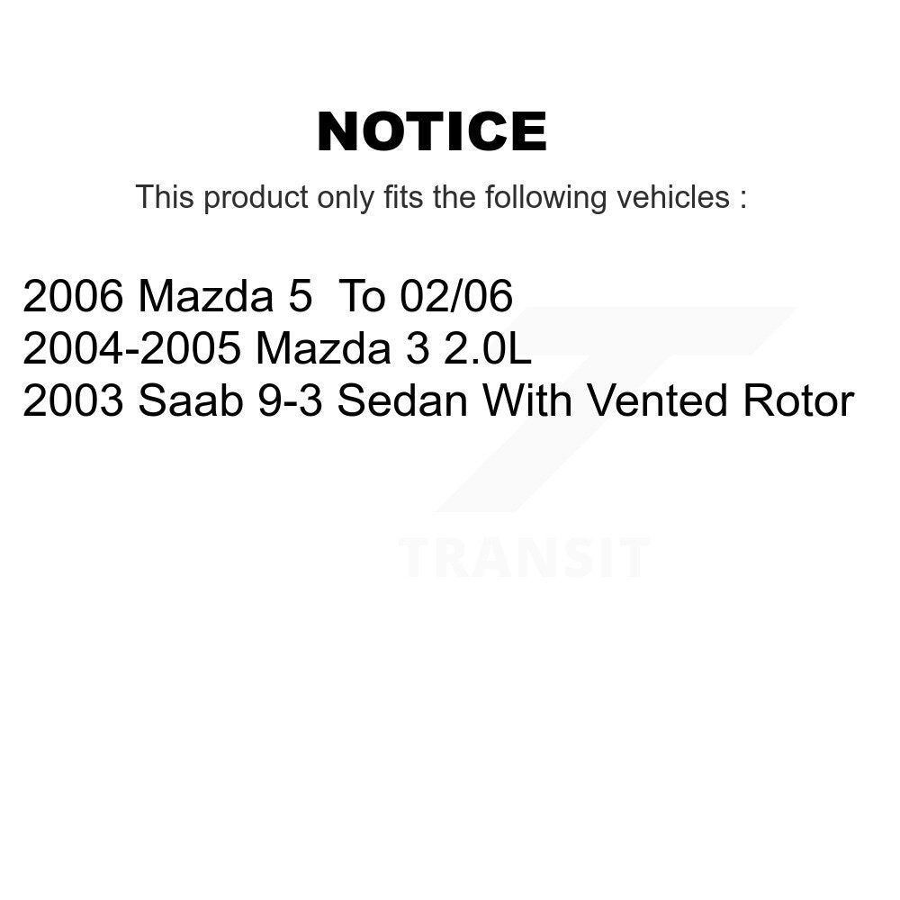 Ceramic Disc Brake Pads Rear TEC-973 For Mazda 3 5 Saab 9-3