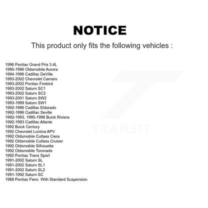 Steering Tie Rod End Front Outer TOR-ES3238RL For Chevrolet Camaro Pontiac SL1