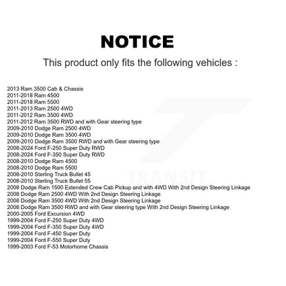 Steering Adjusting Sleeve TOR-ES3426S For Ford F-350 Super Duty F-250 Dodge Ram