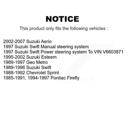 Steering Tie Rod End Front Outer TOR-ES800472 For Suzuki Aerio Geo Metro Pontiac