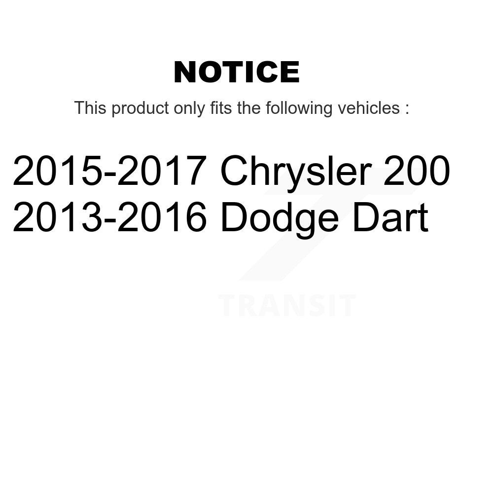 Steering Tie Rod End Front Inner TOR-EV801132 For Chrysler 200 Dodge Dart