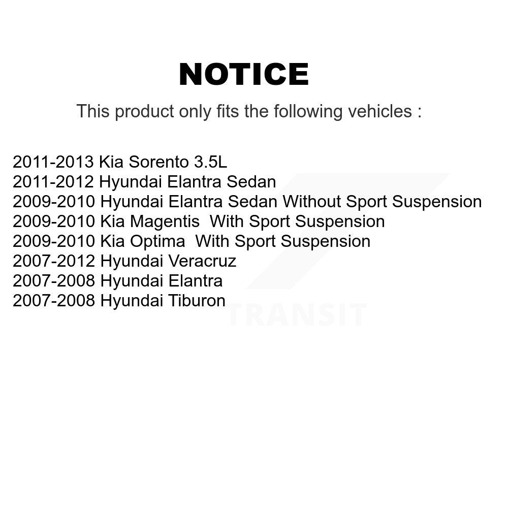 Suspension Stabilizer Bar Bushing Kit Rear TOR-K200741 For Hyundai Elantra Kia
