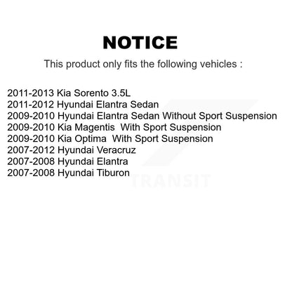 Suspension Stabilizer Bar Bushing Kit Rear TOR-K200741 For Hyundai Elantra Kia
