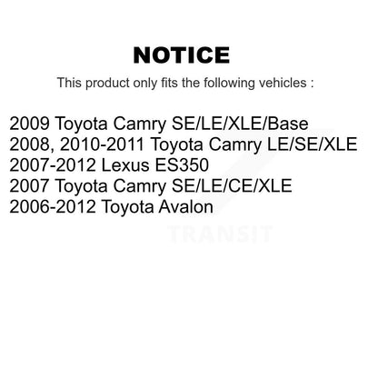 Suspension Stabilizer Bar Bushing Kit Rear To Frame TOR-K200751 For Toyota Camry