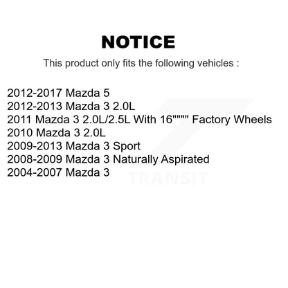 Suspension Stabilizer Bar Bushing Kit Rear To Frame TOR-K200808 For Mazda 3 5