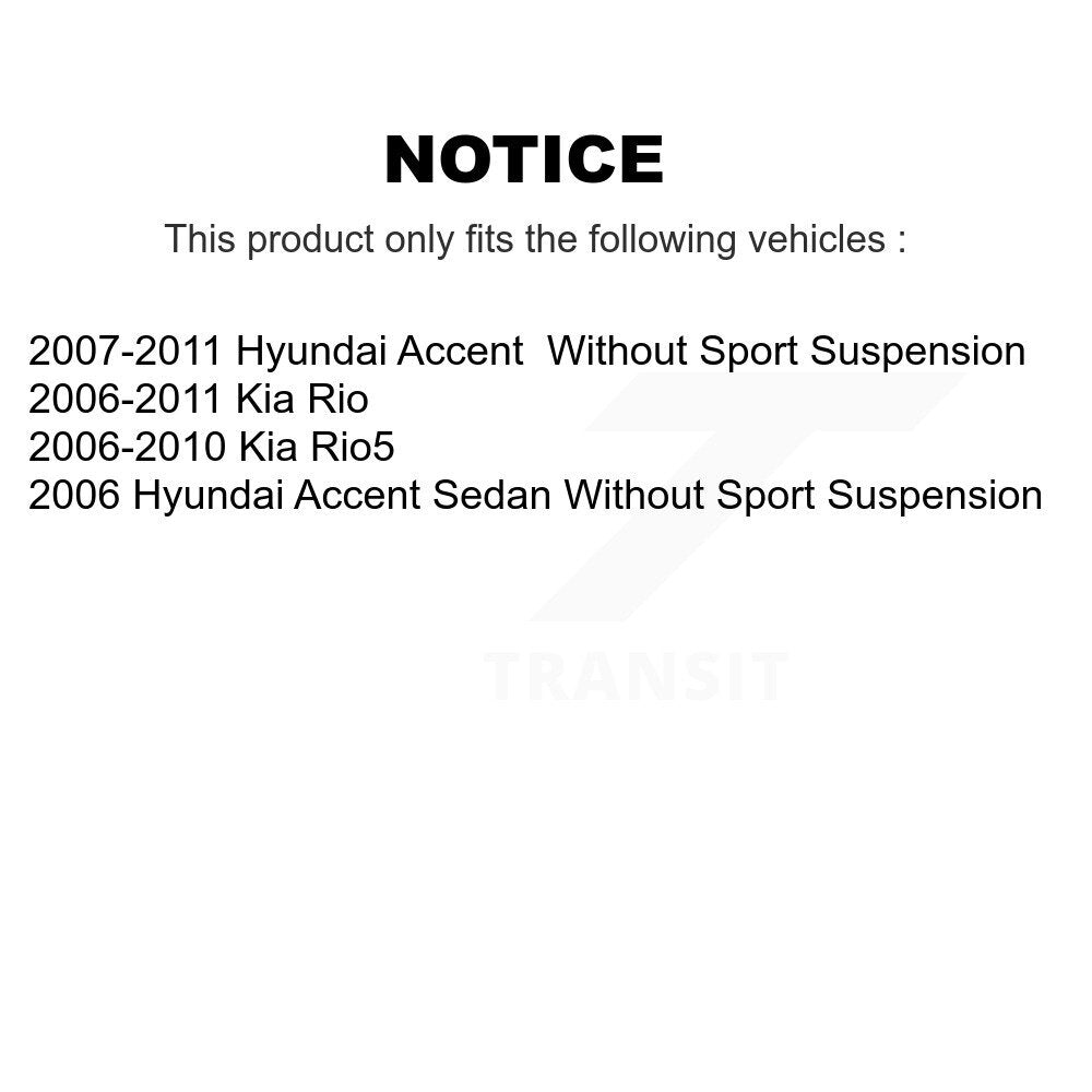 Suspension Stabilizer Bar Bushing Kit Front To Frame TOR-K200903 For Hyundai Kia