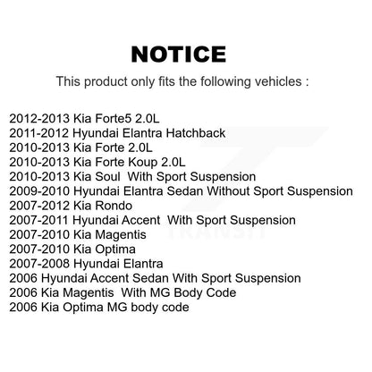 Suspension Stabilizer Bar Bushing Kit Front To Frame TOR-K200904 For Hyundai Kia