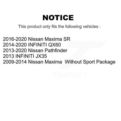 Suspension Stabilizer Bar Bushing Kit Front TOR-K201304 For Nissan Pathfinder