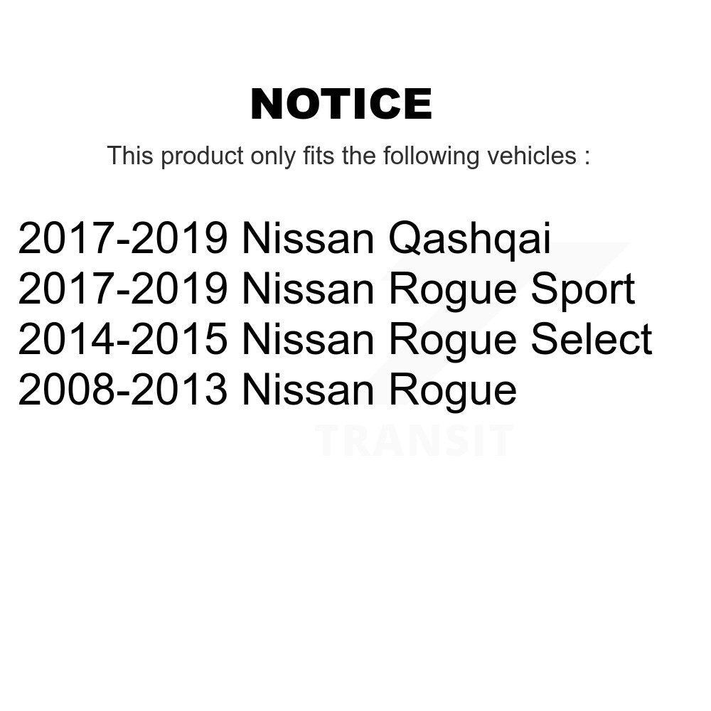 Suspension Stabilizer Bar Bushing Kit Rear To Frame TOR-K201418 For Nissan Rogue