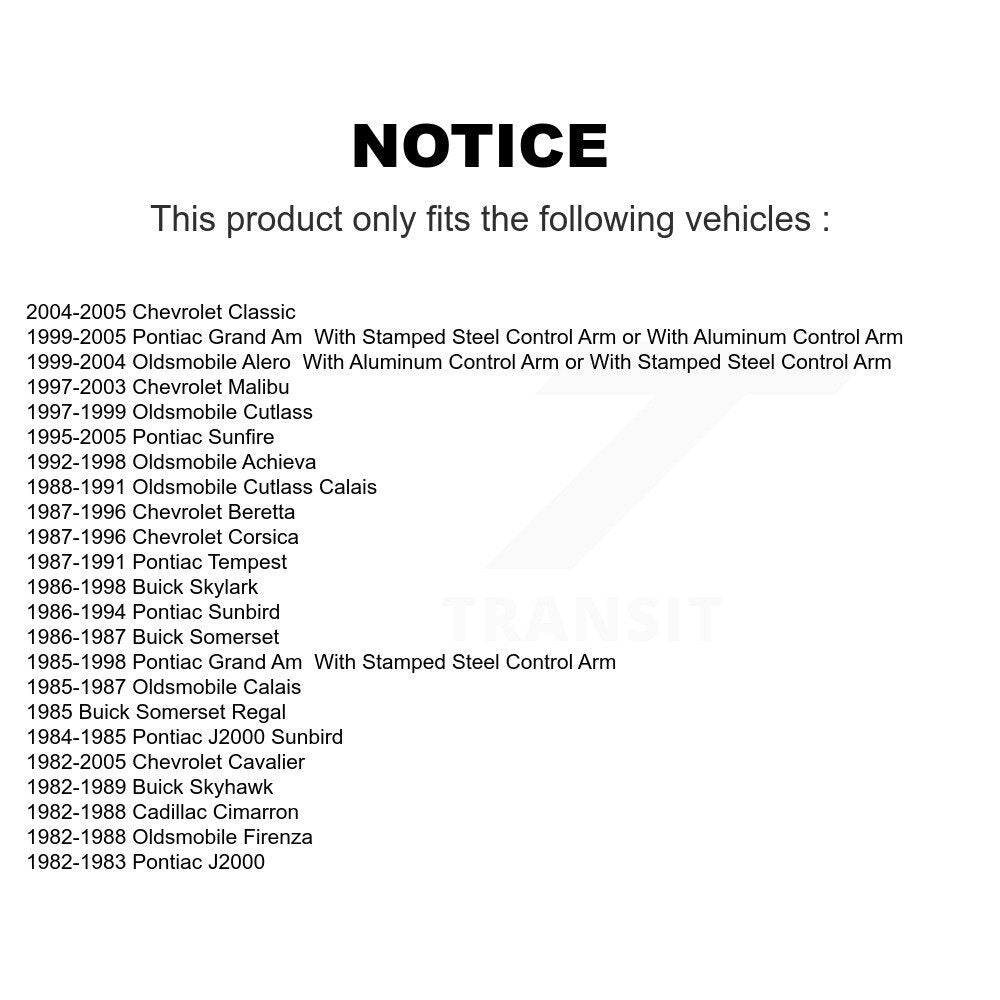 Suspension Ball Joint Front Lower TOR-K5273 For Pontiac Chevrolet Cavalier Grand