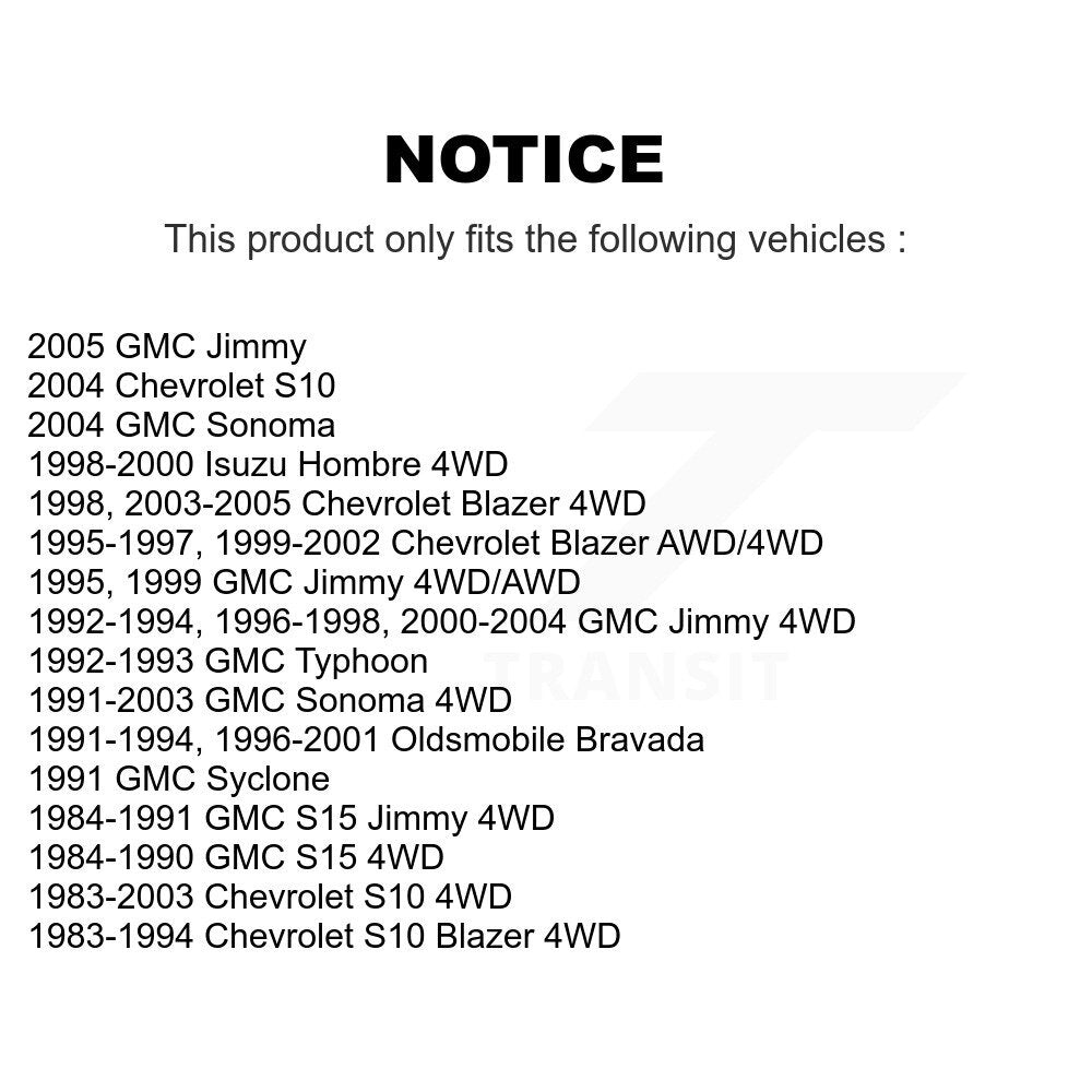 Suspension Ball Joint Front Upper TOR-K5320 For Chevrolet GMC S10 Blazer Jimmy